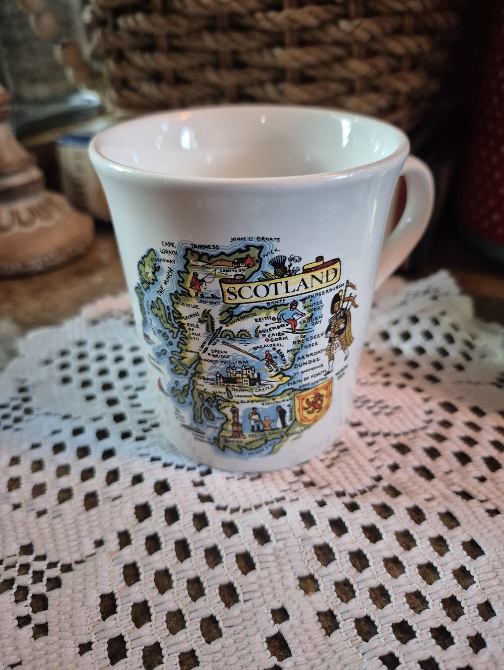 Vintage Map Scotland Made In England Mug